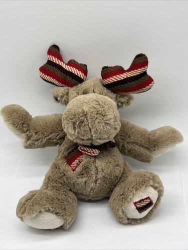 Pier 1 Imports Reindeer Plush Stuffed Animal Toy Brown Holiday Christmas Soft 8&acirc;��