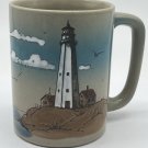 Otagiri 10 oz. Nautical Seaside Scene Mug Embossed Design Lighthouse Seagulls