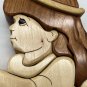 Intarsia Wood Art 3D Pieced 10â Christmas Holiday Guardian Angel Wall Hanging