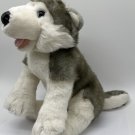 Build A Bear 14" Wolf Husky Plush Stuffed Animal Puppy Dog Grey White
