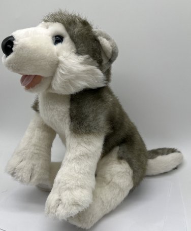 Build A Bear 14" Wolf Husky Plush Stuffed Animal Puppy Dog Grey White