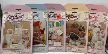 Express Yourself Stencil Kits Set of 5 Baby Shower Care Easter Kitchen Homemade