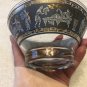 Vintage Set 2 CERA GLASS Etruscan Frieze Serving Bowls w/ Greek Key Pattern RARE