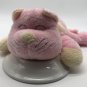 Russ Berrie Baby Cuddle Cat Pink Yellow Kitten Rattle Moon Stars CLEAN RARE HTF