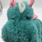 Gund Plush Snap Dragon Teal Green Pink 11" Stuffed Animal Toy Lovey 1990 Vintage