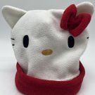 Hello Kitty Sanrio beanie Hat Fleece white Red Youth 7-14 Winter