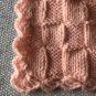 Handmade Girls Pink Knitted Crochet Super Soft Baby Blanket Size 32.5" X 23.5"