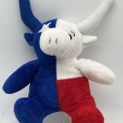 Texas Longhorn Steer Plush 9" Red,White,Blue 2017