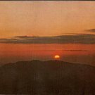 Sunset Over Great Smokey Mountains National Park TN 1950's VTG Unposted Postcard