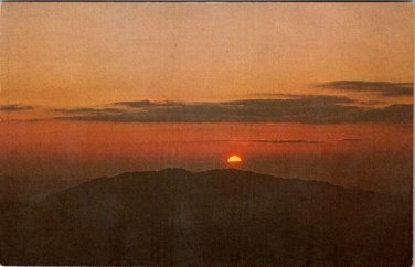 Sunset Over Great Smokey Mountains National Park TN 1950's VTG Unposted Postcard