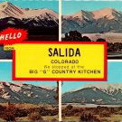 Collegiate Range Salida Colorado Big G Country Kitchen 1950's Unposted Postcard
