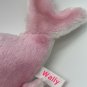 VINTAGE RUSS BERRIE Pink Stuffed Wally The Whale STUFFED ANIMAL PLUSH RATTLE 10&acirc;��