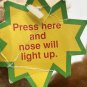 Vintage Applause Duracell Rudolph the Red Nosed Reindeer Light Up Plush Tags*