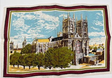 New Vintage Linen Kitchen Dish Towel Westminster Abbey London 17.5&acirc;��x12&acirc;��