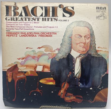 Bach's Greatest Hits Vol 2 Ormandy Philadelphia Ochestra Heifetz Friedman RCA LP