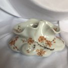 Limoges White Ceramic Floral Decorative Asymmetrical Shape Trinket Vase 3"x 5”