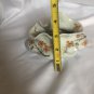 Limoges White Ceramic Floral Decorative Asymmetrical Shape Trinket Vase 3"x 5â
