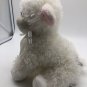 Aurora Baby Musical Wind Up White Sheep Lamb Plush Animal Jesus Loves Me Bow 11"