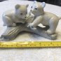 Vintage Polar Bear Cubs On Log Made In Taiwan 6&acirc;�� Long