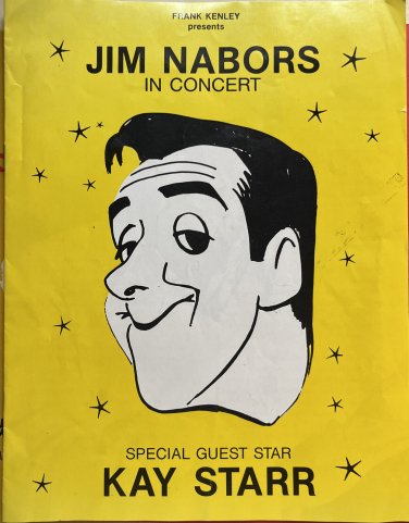 Jim Nabors Starring Kay Starr Theater 1960s Frank Kenley Program #N0946
