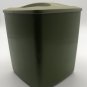 Avocado Brown Plastic Floral Flowers Canister Container