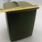 Avocado Brown Plastic Floral Flowers Canister Container