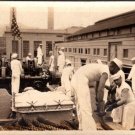1940s Photo 3.5" x 2.5" Marines Mooring Arriving Ship Honolulu Hawaii Inscribed