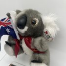 Australian Souvenir Koala & Flag Plush 6” Red Ribbon