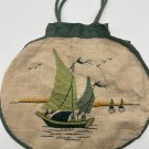Antique Art Deco 1920s Chinese Lantern shaped Tote bag Handmade OOAK