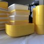 Tupperware Yellow White Striped Cooler Picnic Set RARE HTF