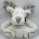Bath & Body Works Holiday White Moose Reindeer Plush Stuffed Green Collar NWT 7”