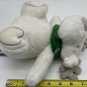 Bath & Body Works Holiday White Moose Reindeer Plush Stuffed Green Collar NWT 7â€