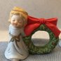 JASCO LIL CHIMERS  NAPKIN RING & BELL BLUE DRESS ANGELS IOB