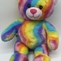 Build A Bear Rainbow Plush Toy Stuffed 2012 Animal 16" Tie Dye Teddy Bear EASTER