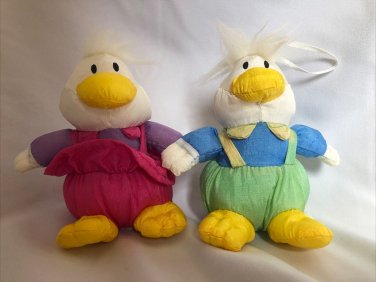 Gibson Greetings Easter Plush 1994 Darcie Duck & Dudley Duck 3&acirc;��