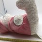 FUKEI TOYS FACTORY WHITE BUNNY RABBIT PINK RAIN COAT PLUSH TOY