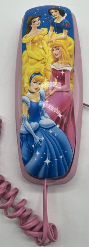 Disney Princess Trim Phone Snow White Belle Aurora Cinderella Pink Landline