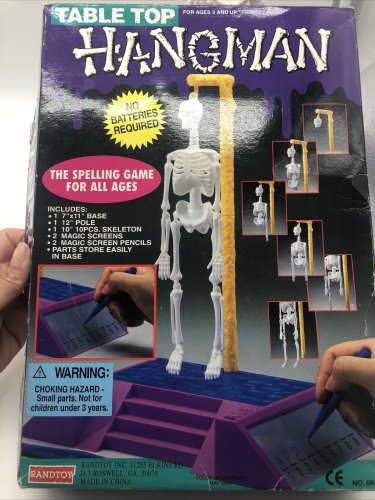 Randtoy Table Top Hangman Game  Set #66610 Spelling Game For All Ages