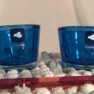 Leonardo Cobalt Blue Colored Glass Votives Made In Germany Set of 2