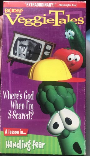 Veggie Tales Where&acirc;��s God When I&acirc;��m S-Scared? VHS Video Tape Untested 1998