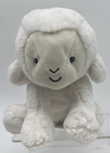 Child of Mine Carters White Lamb Plush Rattle Stuffed Animal Baby Toy Lovey Soft