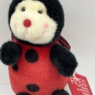 Russ Berrie lovely ladybugs Valentine Red Bean Bag Plush Toy hearts stuffed NWT