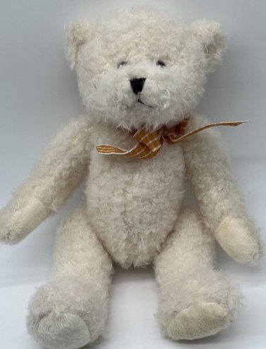 Ganz Plush Shaggy Teddy Bear 11" Murdoch Cream/ Off white