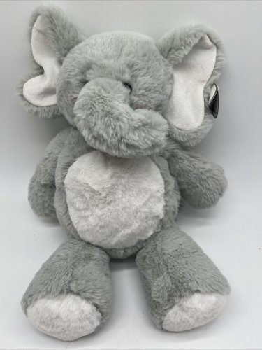 Bearington Baby Collections So Soft Gray White Rosy CheekS Plush Elephant NEW