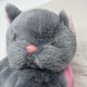 HUG-A-PET Dover BackPack Plush Rare Kitty Cat Gray & Pink Handbag