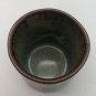 Handmade Japanese Pottery Tea Cup Yunomi Vintage Signed Glaze Brown Red Green