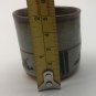 Handmade Japanese Pottery Tea Cup Yunomi Vintage Signed Glaze Brown Red Green