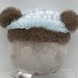 Squishmallow 4.5&acirc;�� DRAY the YETI BIGFOOT Kellytoy Gray With Blue Plaid Hat 2021