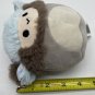Squishmallow 4.5&acirc;�� DRAY the YETI BIGFOOT Kellytoy Gray With Blue Plaid Hat 2021