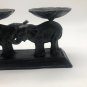 Lucky Elephant Cast Iron Heavy 2 Candle Holder 9&acirc;�� Long Detailed Nature